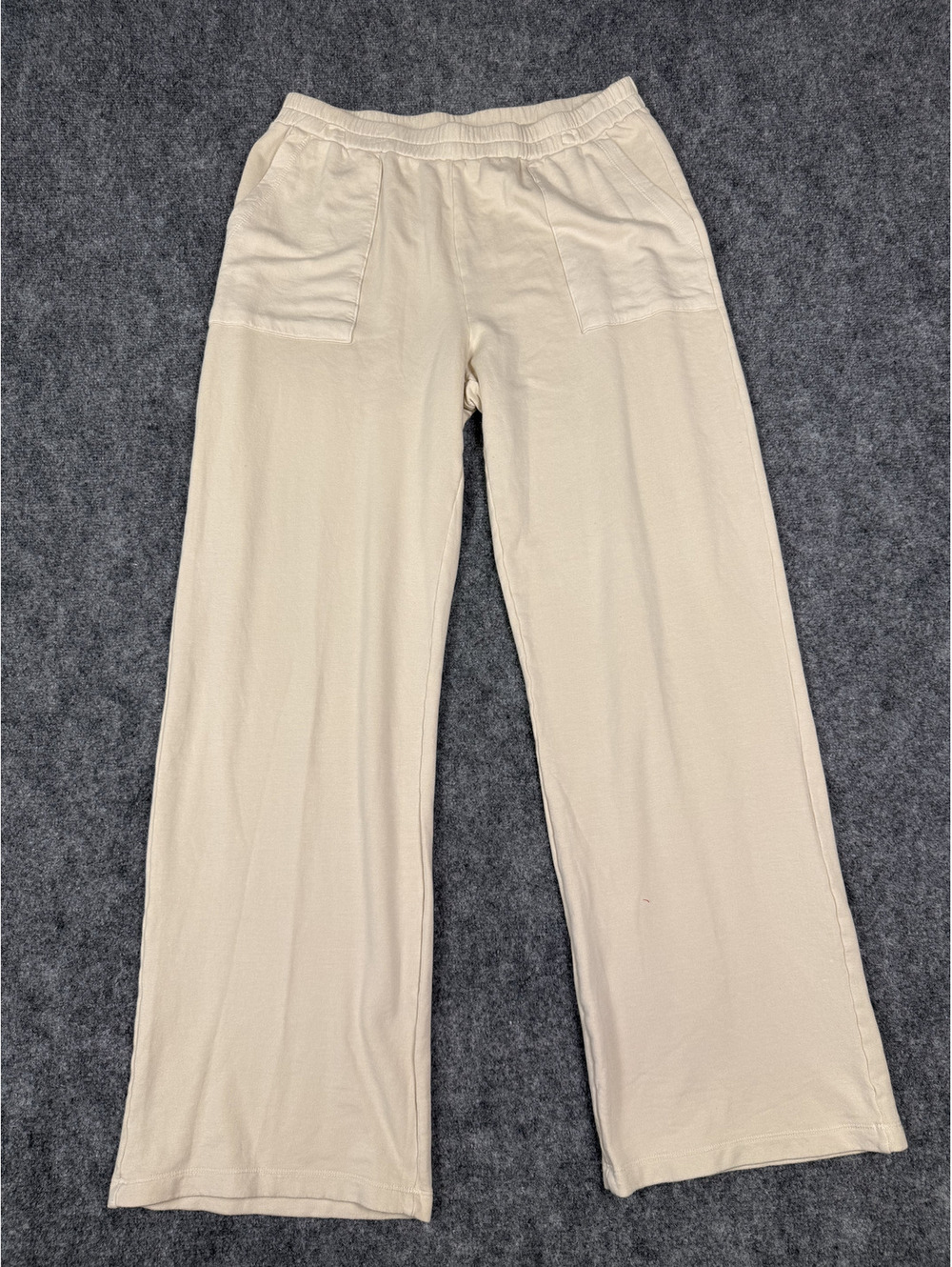 Monrow XL Cream Wide Leg Pants with Front Pockets